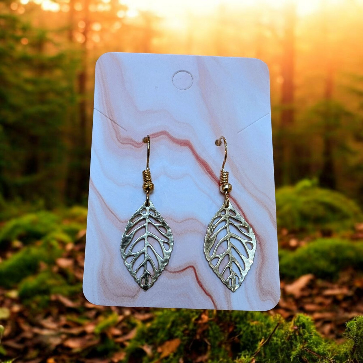 Boucles d'oreilles feuille