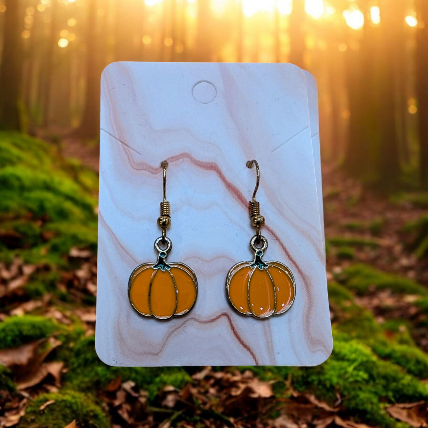 Boucles d'oreilles citrouille