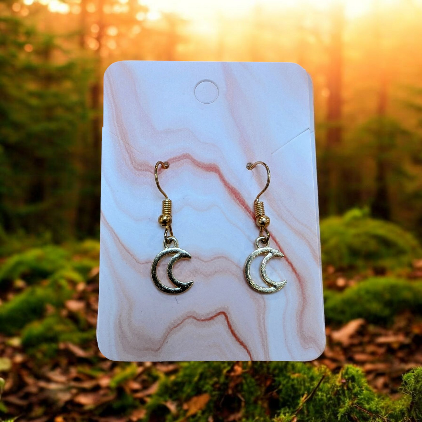 Boucles d'oreilles lune